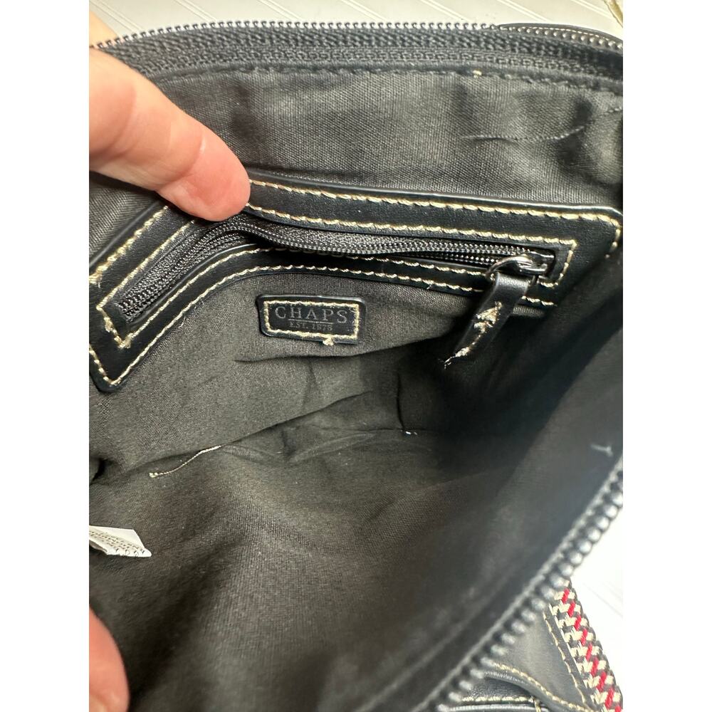 Chaps Houndstooth Patterned Crossbody Bag Black L… - image 6